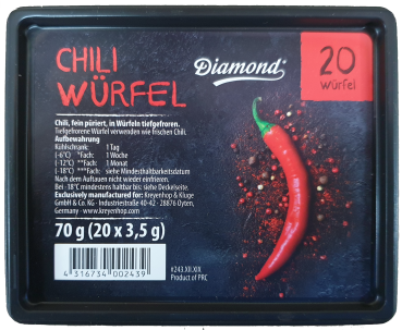 Chilipüree Würfel TK - Diamond - 70 g