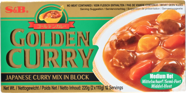 Golden Curry Mix Mittelscharf Medium - S&B - 220 g