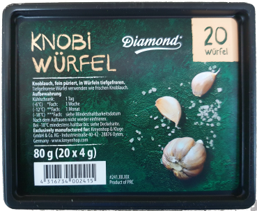 Knoblauchpüree Würfel TK - Diamond - 80 g