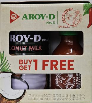 Kokosmilch + Srirachachilisoße - Aroy-D - 610 ml