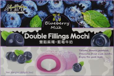Mochi mit doppelter Füllung Blaubeere und Milch - Bamboo House - 180 g