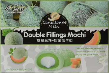 Mochi mit doppelter Füllung Melone und Milch - Bamboo House - 180 g