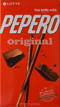 Pepero Original Gebäckstangen mit Schokoladenüberzug - Lotte - 47 g