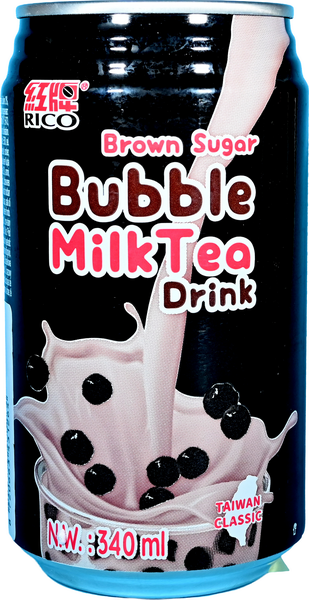 Bubble Milchteegetränk Brauner Zucker mit Boba Perlen - Rico - 350 ml