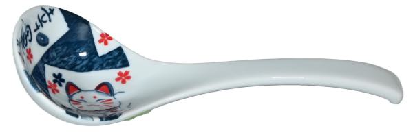 Keramik Löffel B 21cm Glückskatze - Golden Turtle - 1 Stk