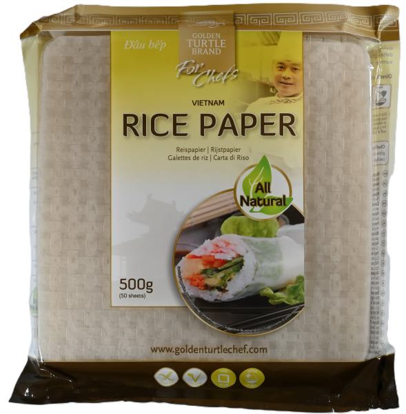 Vietnam. Reispapier viereckig - Golden Turtle Chef - 500 g